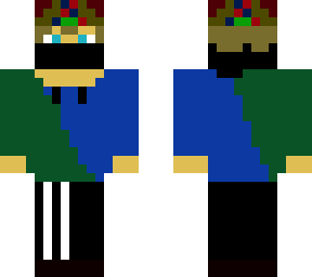 hoodie king (with a green and blue hoodie)