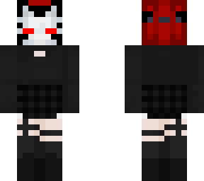 kitsune mask girl black