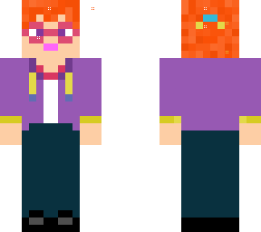 orange hair nerdy girl