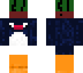 penguin holding cactus