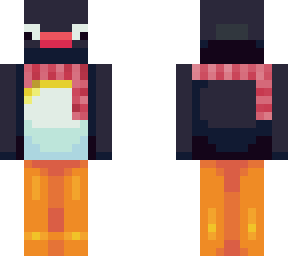 pingu with red scarf new