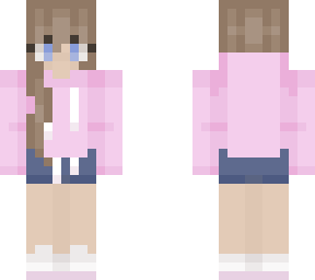pink hoodie girl