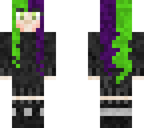 purpl and green hair