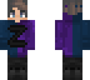 purple and blue hoodie with z
