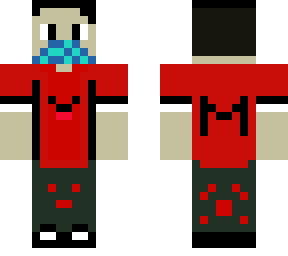 red boy with a mickey mouse shirt