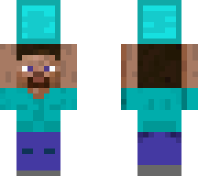 steve and diamond block