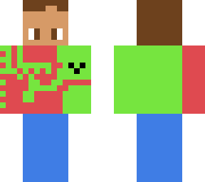 winter clothes with a creeper wearing a scarf