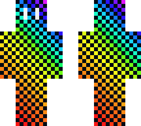 black and rainbow