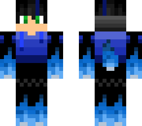blue fire hoodie emo