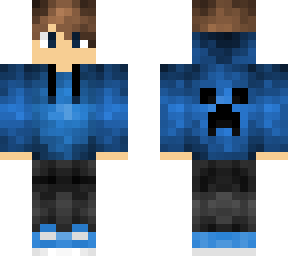 blue hoodie but i used the texture brush
