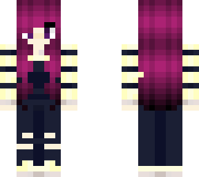 dark pink haired girl