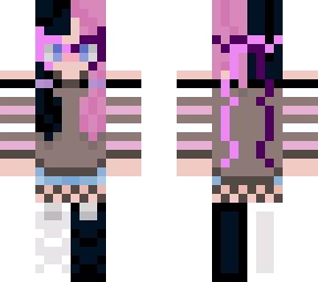 e-girl cutie/ split hair w/ masquarade mask