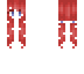 female hb - back pigtails - nether red