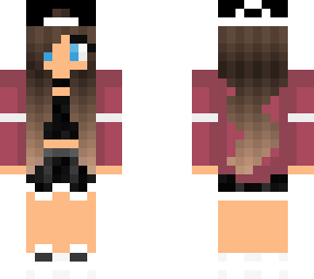 girl in cerise colored hoodie