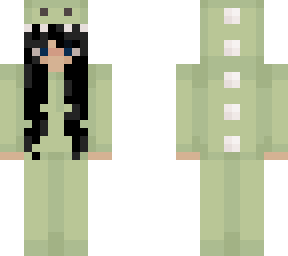 green dino onesie