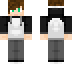 jim but with a black and white hoodie