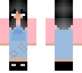minecraft skin with pink eyes