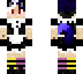 nekoboy maid - electric blue hair
