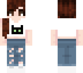 pale shaded skin with cat shirt