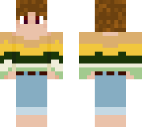 person with striped sweater