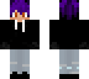 purple haired boy