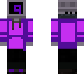 purple robot with hoodie