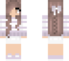 purple striped sweater girl