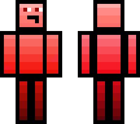 red gradient with outline and face