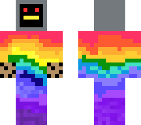 robot in a rainbow sweater