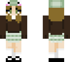 short dark blonde frog hat school girl from froggyfunleas skin
