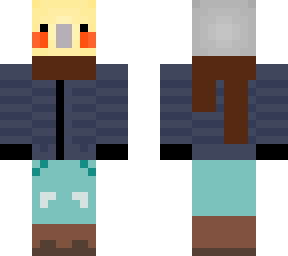 birb with warm clothes