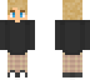black sweater w/ khakis