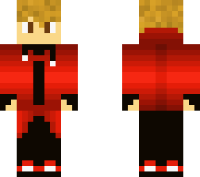 blond boy with red hoodie