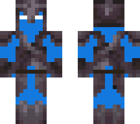 blue guy in netherite