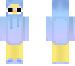 blue hoodie duck w/ glasses updated