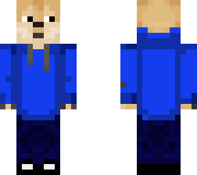 doge with blue hoodie