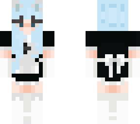 Edited maid with blue hair | Minecraft Skin