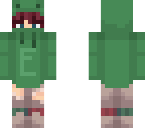 girl in a frog hoodie
