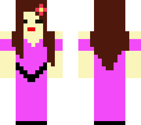girl in magenta dress