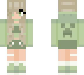 girl wearing creeper hoodie :)