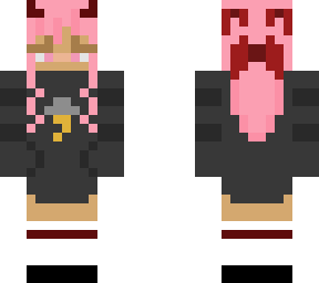 girl with horns and oversized hoodie