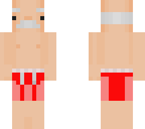grandpa in swim shorts
