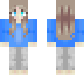 grey jeans/blue hoodie