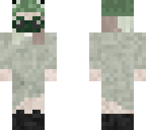 masked frog w/ split dye hair