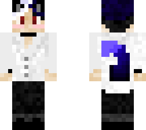nekoboy masc formal attire - electric blue hair