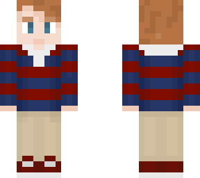 red and blue striped shirt