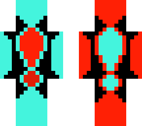 red and cyan dude
