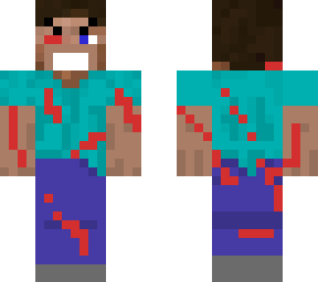 wounded red herobrine steve