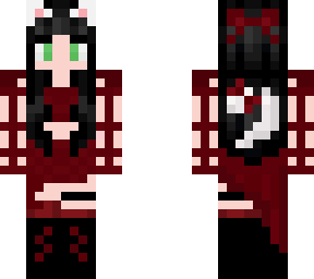 aesthetic red and black girl skin :)