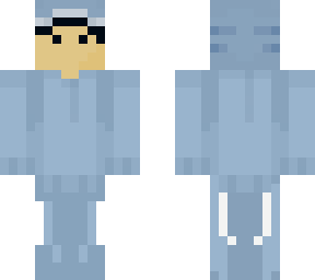black hair guy in a kawaii shark costume